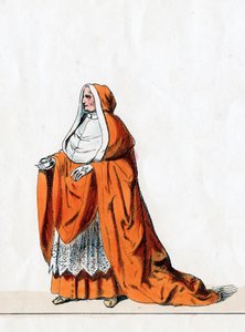Cardeal Wolsey, figurino para peça de Shakespeares, Henrique VIII, século XIX de Unbekannt