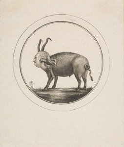 Caricatura mostrando Louis XVI como um Carneiro, século XVIII. de Unbekannt