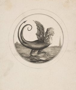 Caricatura mostrando Marie Antoinette como um dragão, século XVIII. de Unbekannt