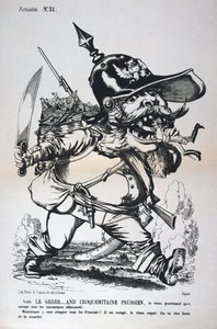Caricatura de Guilherme I da Prússia, guerra franco-prussiana, 1870-1871. de Unbekannt