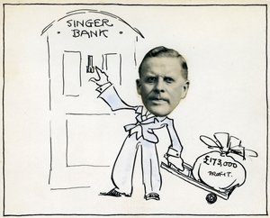 Desenhos animados do diretor administrativo William E Bullock, Singer & Company Ltd de Unbekannt