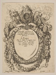 Cartouche com Título: Nouvelles invenções de Cartouches, século XVII. de Unbekannt