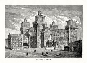 Castello Estense, Ferrara, Itália, 1879 de Unbekannt
