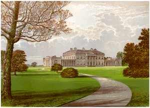Castelo Coole, Enniskillen, condado Fermanagh, casa do conde de Belmore, c1880 de Unbekannt