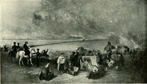 Cawnpore - A passagem do Ganges com os refugiados de Lucknow ... novembro de 1857, 1901. de Unbekannt