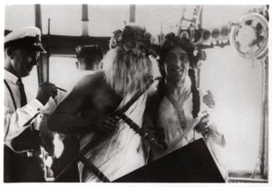 Cerimônia comemorando a travessia do equador a bordo do dirigível Graf Zeppelin, 1930 1933 de Unbekannt