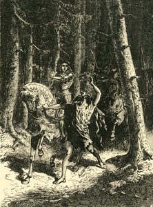 Carlos VI na floresta de Le Mans, 1392, 1890. de Unbekannt