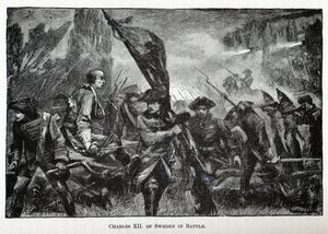 Carlos XII da Suécia em batalha, 1882 de Unbekannt