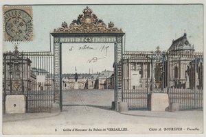 Chateau de Versailles: grelha de honra - Cartão Postal datado de 1905 de Unbekannt