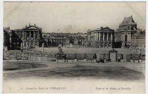 Chateau de Versailles: vista da fachada - Cartão postal no final do século XIX - início do século XX de Unbekannt