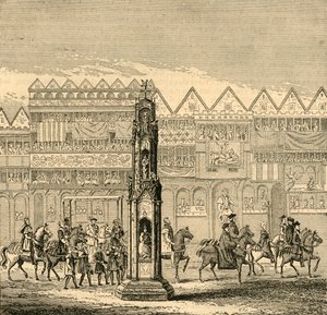 Cheapside Cross, como apareceu em 1547, 1897. de Unbekannt