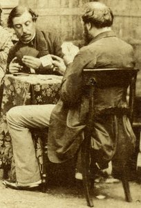 Xadrez e cartas, c1850s de Unbekannt
