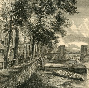 Cheyne Walk e Cadogan Pier, c1876. de Unbekannt