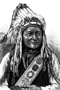 Chefe Sitting Bull, índio americano, século XIX de Unbekannt