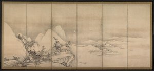 Paisagem chinesa, 1500s. de Unbekannt