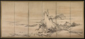 Paisagem chinesa, 1500s. de Unbekannt