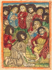 Cristo lavando os pés dos apóstolos, c. 1480. de Unbekannt
