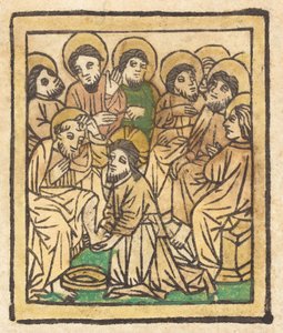 Cristo lavando os pés dos apóstolos, c. 1490. de Unbekannt