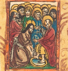Cristo Lavando os Pés dos Apóstolos, c. 14901500. de Unbekannt