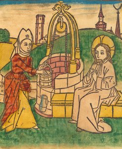 Cristo e a Mulher de Samaria, provavelmente 1485. de Unbekannt