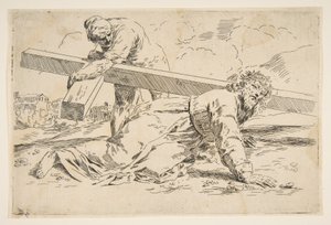 Cristo carregando a cruz nas costas, copie depois de Cantarini, ca. 1637-1639 ou depois. de Unbekannt