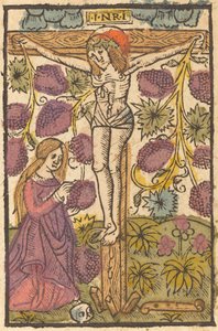Cristo na cruz com uma videira, c. 14901500. de Unbekannt