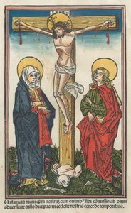Cristo na Cruz com a Virgem e São João, 1491. de Unbekannt