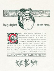 Anúncio de Natal para Cayleys Toyland, 1917 de Unbekannt