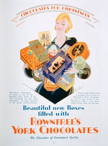 Anúncio de Natal para Rowntrees York Chocolates, 1928 de Unbekannt