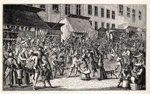 Mercado de Natal em Berlim, 1776. de Unbekannt