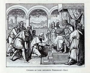 Cidadãos de Lodi implorando por Friedrichs Help, 1882 de Unbekannt