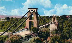 Ponte suspensa de Clifton do observatório, c1940s de Unbekannt