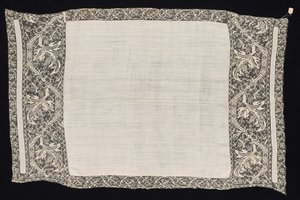 Pano com borda de padrão vegetal, do século XIX. de Unbekannt