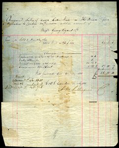 Recibo de venda de coco, Barbados a Londres, 1881 de Unbekannt