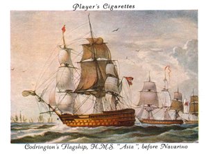Flagship de Codringtons, HMS Asia, antes de Navarino, 1936. de Unbekannt