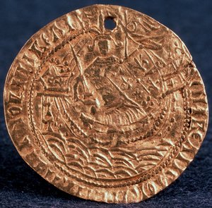 Moeda Korabelnik do czar Ivan III, reverso: governante em seu navio, 1471-1490 de Unbekannt