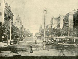 Collins Street, Melbourne, dos Prédios do Tesouro, 1901. de Unbekannt
