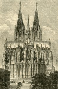 Catedral de Colônia, do Oriente, 1890. de Unbekannt