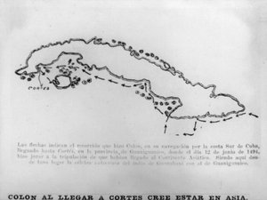 Colombus quando Cortes chegou a Cuba, século XV, 1920 de Unbekannt