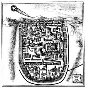 Cometa de 66 dC Halley sobre Jerusalém, 1666 de Unbekannt