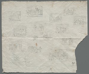 Esboços de composição após Raphael e outros artistas retomarem, c. 1800. de Unbekannt