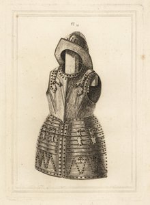 Corcelete ou terno de armadura de arquebus brilhante e peça de cabeça de moral da Torre de Londres de Unbekannt