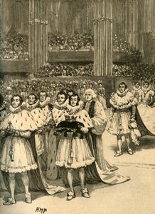 Coroação do rei Guilherme IV: a procissão real, Westminster Abbey, Londres, 1830 c1890. de Unbekannt