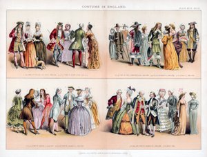 Traje na Inglaterra, século x18 de Unbekannt