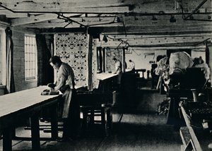 Impressão de algodão em Merton Abbey Works, c1884. de Unbekannt