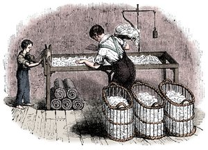 Fabricação de algodão, c1845 de Unbekannt