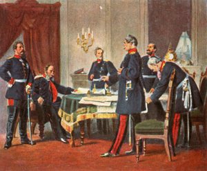 Conselho de guerra em Versalhes, 1870, 1936. de Unbekannt