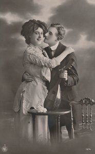 Casal com bandolim, c1910 de Unbekannt
