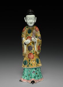 Senhora da corte segurando um Sheng, 1662-1722. de Unbekannt