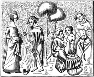 Corte do amor, Provence, França, século XIV 1849 de Unbekannt